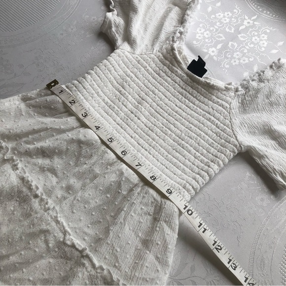 Art Class White Flare Dress Girls Size S(6-6X) Short Sleeves Elastic Knee/High - Picture 8 of 16